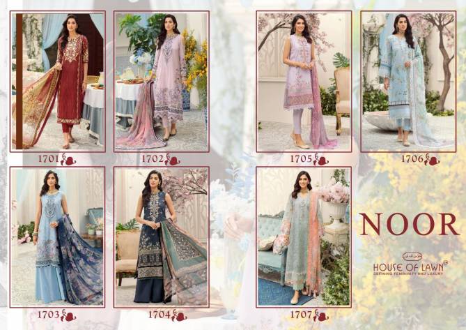 House Of Lawn Noor Fancy Wear Lawn Cotton Pakistani Salwar Kameez Collection